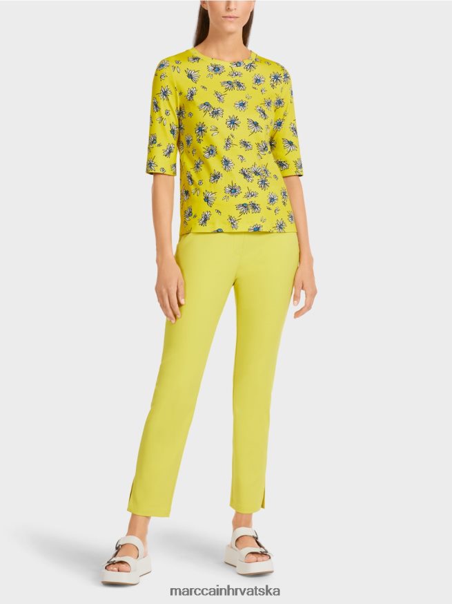 zeleni sumpor Marc Cain majica s uzorkom tratinčica odjeća 4D66P41442