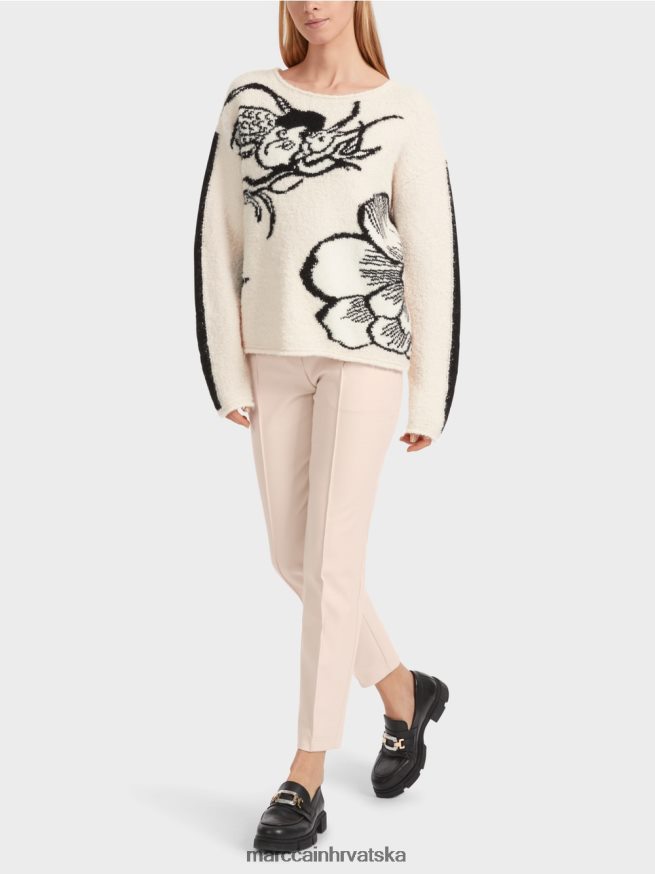 bademov cvijet Marc Cain džemper s pletenim motivom odjeća 4D66P41066