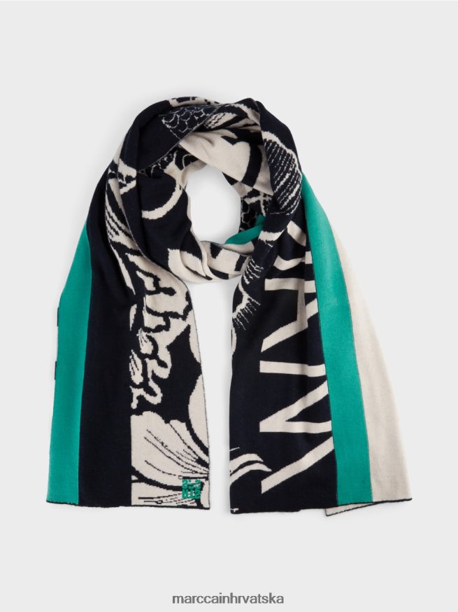 bademov cvijet Marc Cain fino pleteni šal s uzorkom odjeća 4D66P41068