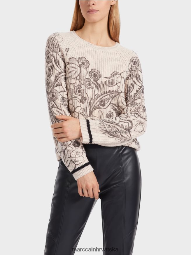 bademov cvijet Marc Cain pulover s printom - pleten u njemačkoj odjeća 4D66P41063