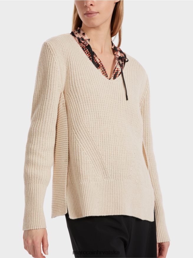 bademovo mlijeko Marc Cain vuneni džemper pleten u Njemačkoj odjeća 4D66P41046