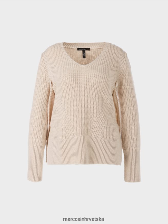 bademovo mlijeko Marc Cain vuneni džemper pleten u Njemačkoj odjeća 4D66P41046