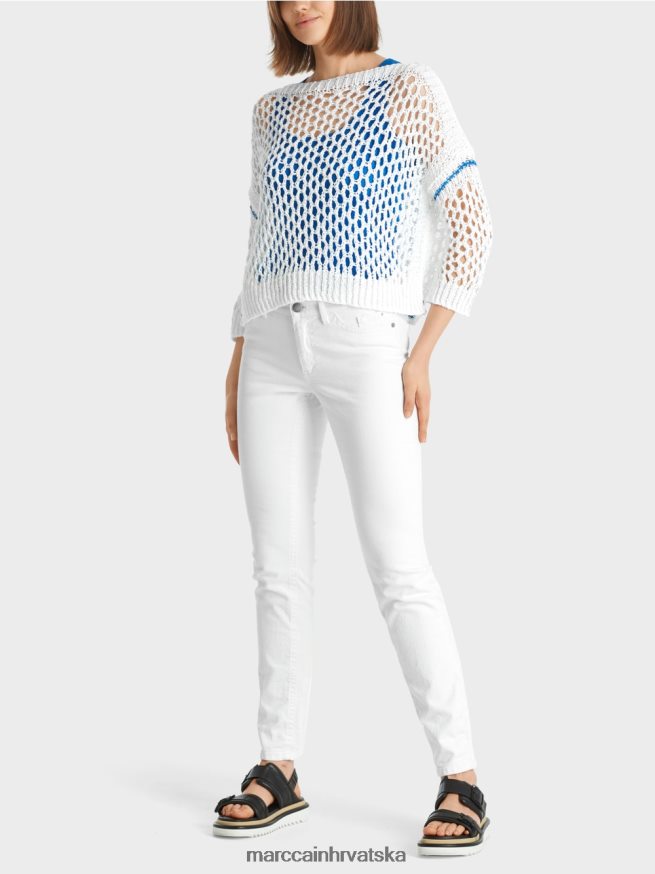 bijela Marc Cain perforirani kardigan pleten u njemačkoj odjeća 4D66P41124