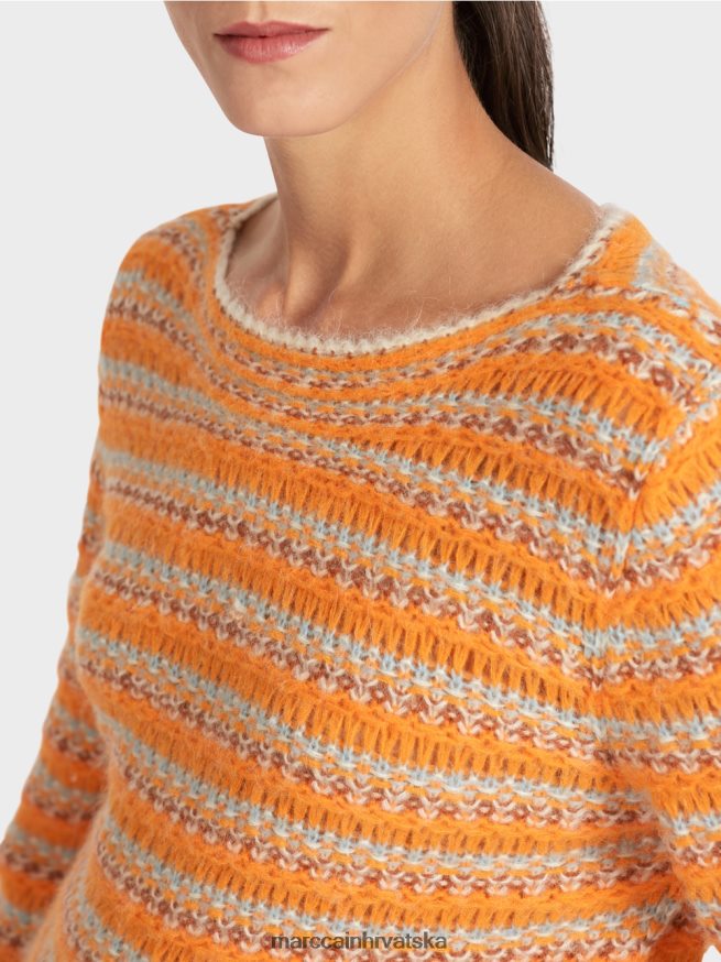 bistra narančasta Marc Cain prugasti džemper 