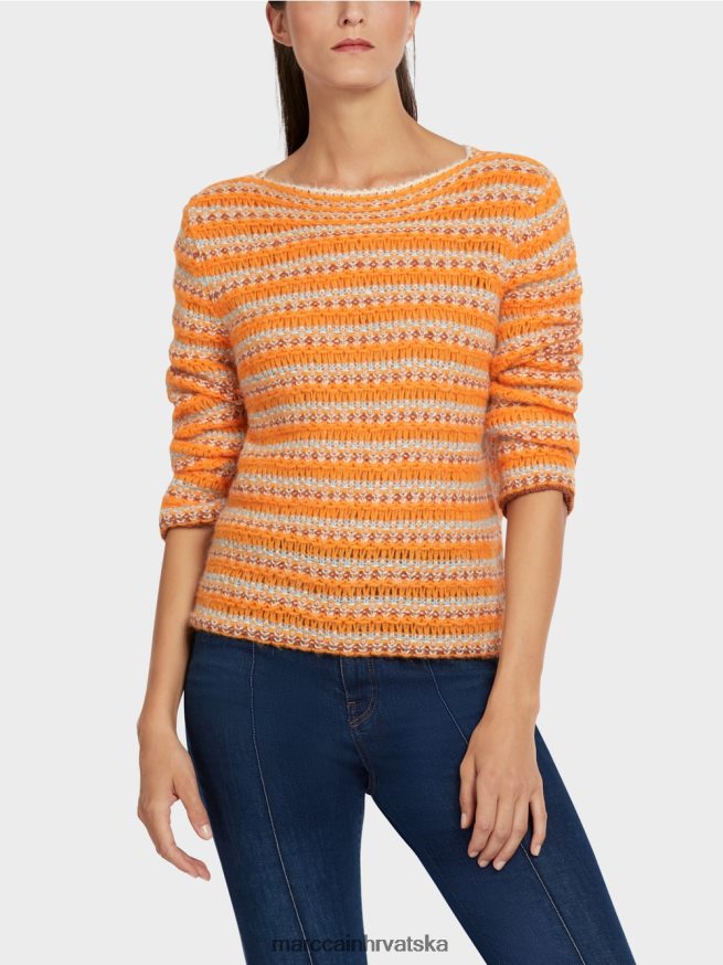 bistra narančasta Marc Cain prugasti džemper 