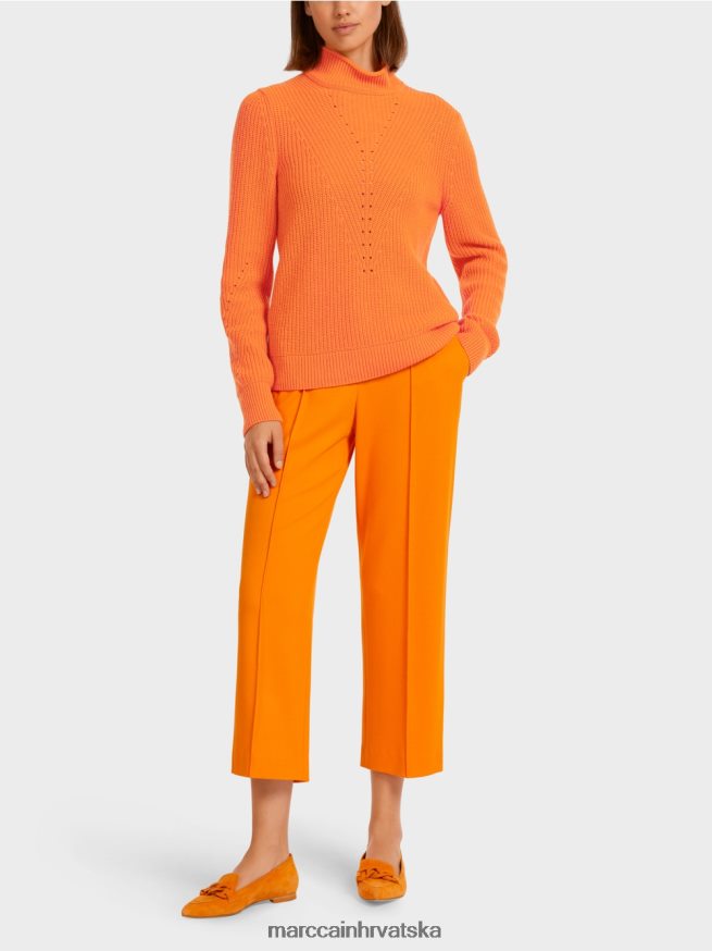 bistra narančasta Marc Cain vuneni džemper "pleten u njemačkoj" odjeća 4D66P41211
