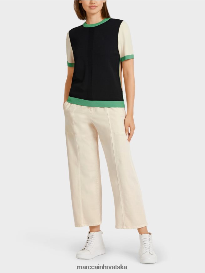 crno Marc Cain "rethink together" colour-block džemper odjeća 4D66P41201