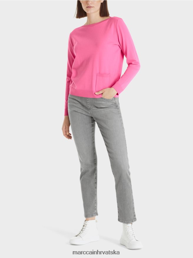 jarko ružičasta Marc Cain džemper "promislimo zajedno". odjeća 4D66P41204
