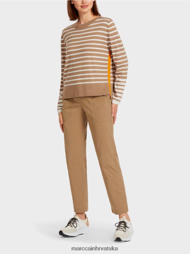 lagana kava Marc Cain pulover s prugama od pletenice odjeća 4D66P41179