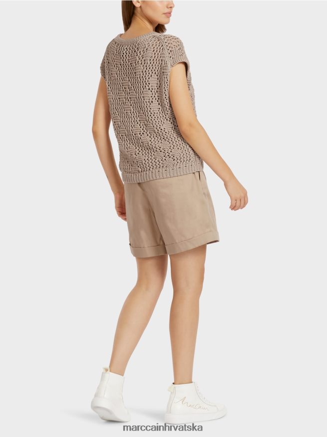 meka taupe Marc Cain pleteni top bez rukava odjeća 4D66P41163