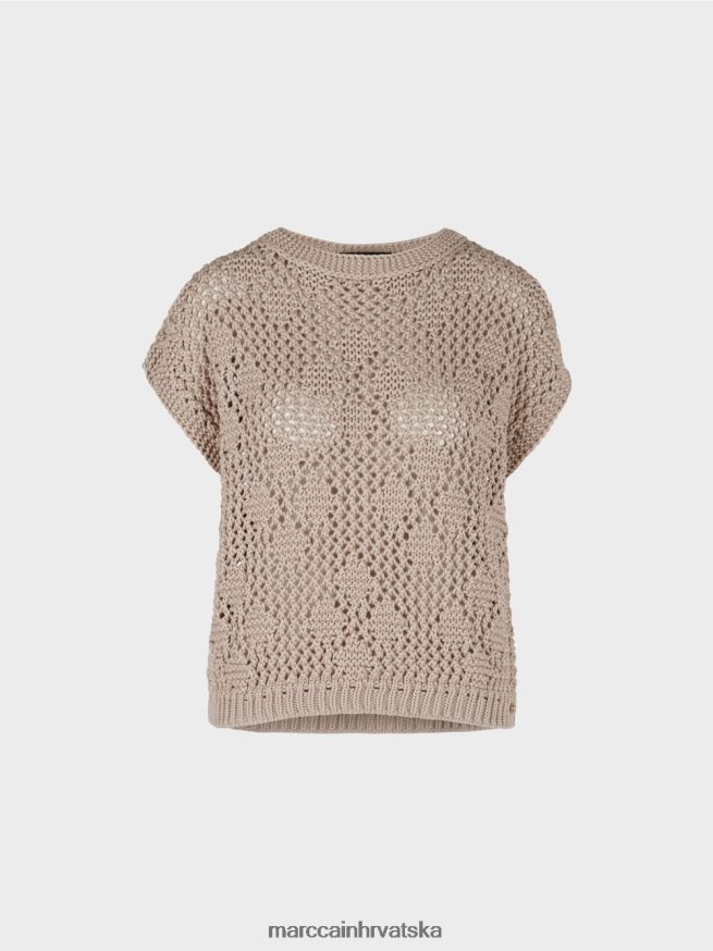 meka taupe Marc Cain pleteni top bez rukava odjeća 4D66P41163