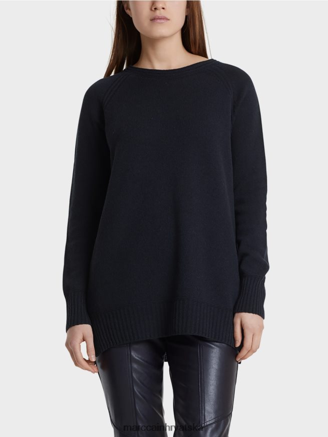 ponoćno plava Marc Cain džemper 100 % proizveden u Njemačkoj odjeća 4D66P41217