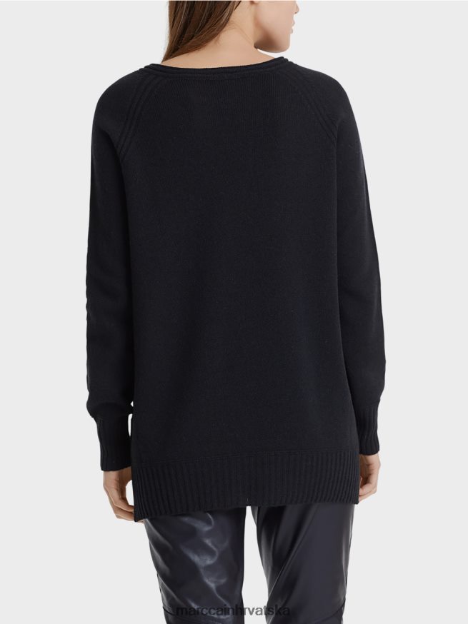 ponoćno plava Marc Cain džemper 100 % proizveden u Njemačkoj odjeća 4D66P41217