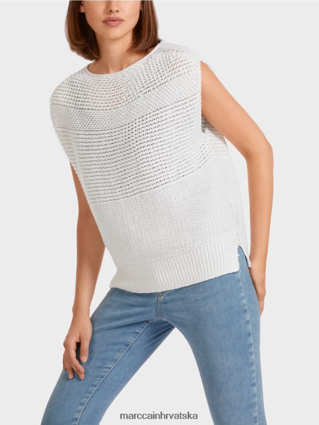 prljavo bijela Marc Cain slipover 100% proizvedeno u njemačkoj odjeća 4D66P41164