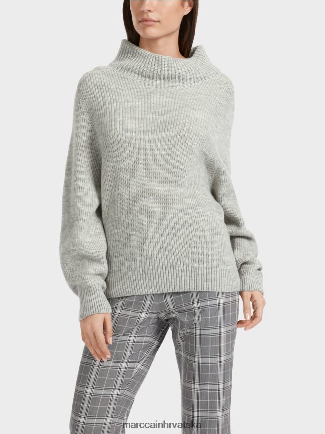 srebrno siva Marc Cain pulover - pleten u njemačkoj odjeća 4D66P41104