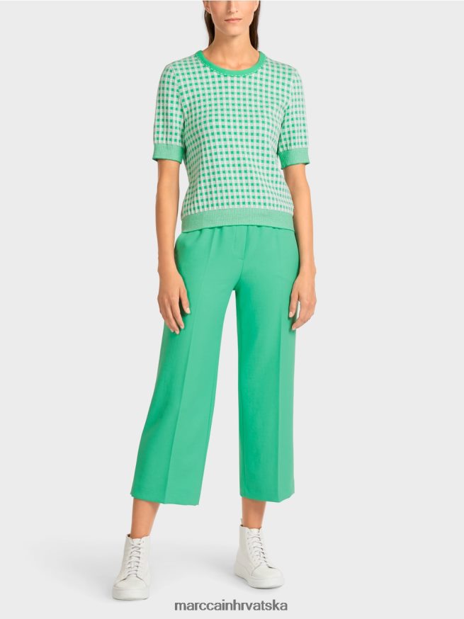 svijetli žad Marc Cain vichy karirani džemper "pleten u njemačkoj" odjeća 4D66P41173