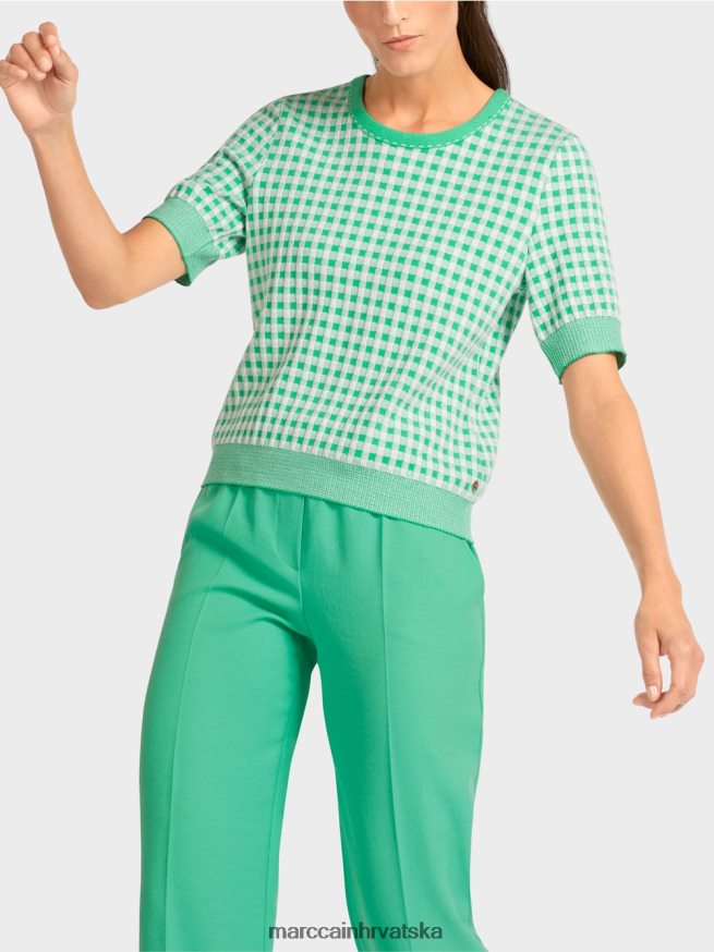 svijetli žad Marc Cain vichy karirani džemper 