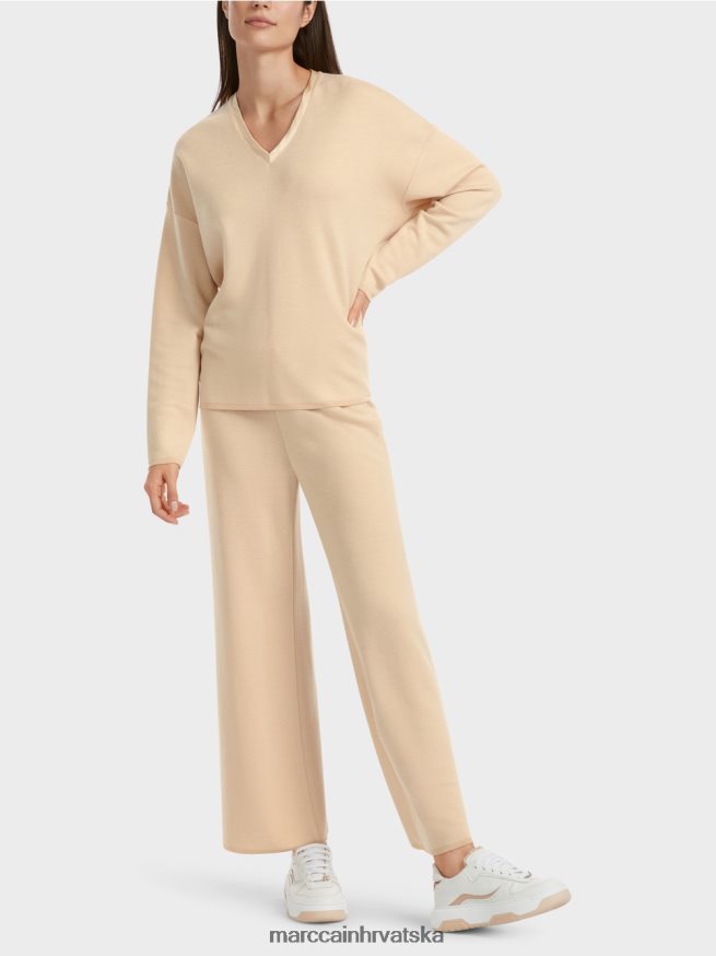 tamna krema Marc Cain pulover - pleten u njemačkoj odjeća 4D66P41089