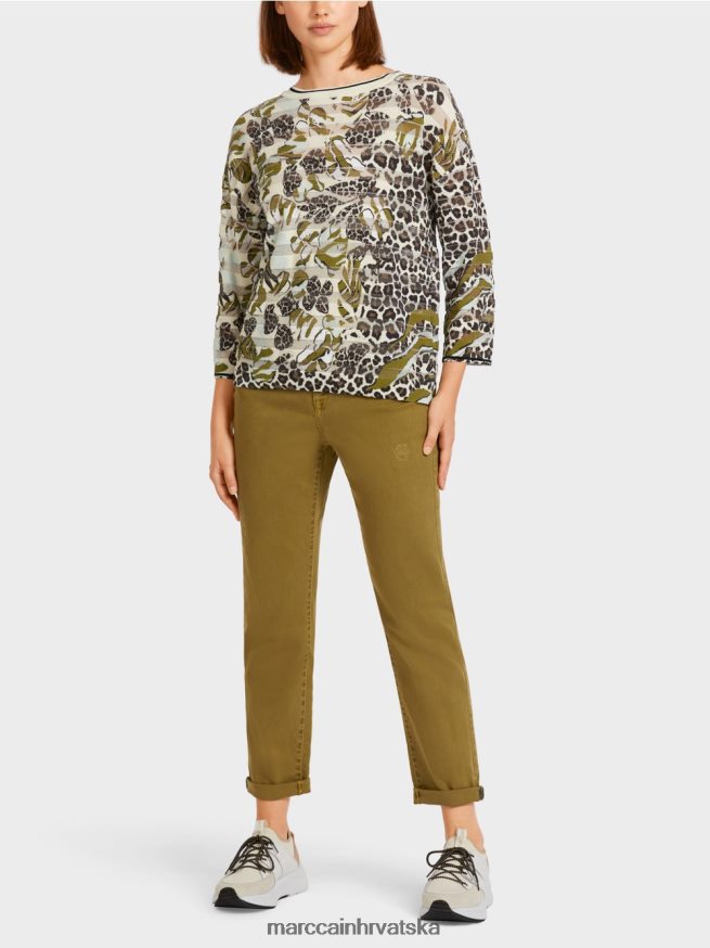 žuta maslina Marc Cain pulover "pleten u njemačkoj" odjeća 4D66P41172