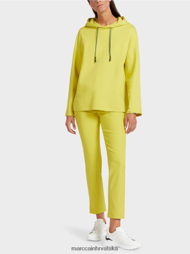 zeleni sumpor Marc Cain ženstvena majica s kapuljačom odjeća 4D66P41227