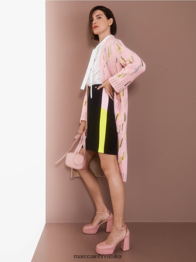 crno Marc Cain mini suknja s prugama koje blokiraju boju odjeća 4D66P4475