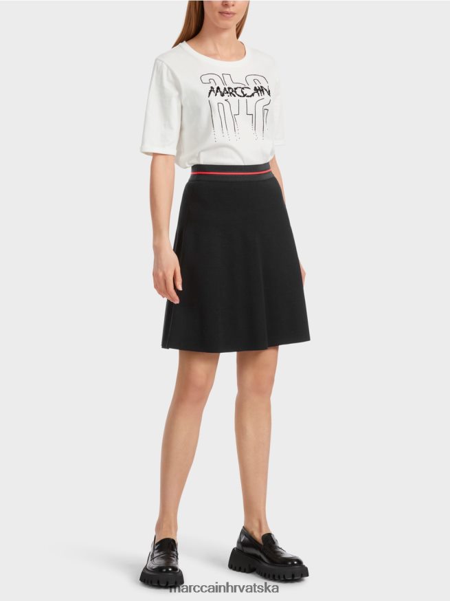 crno i bijelo Marc Cain mini suknja "rethink together". odjeća 4D66P4465