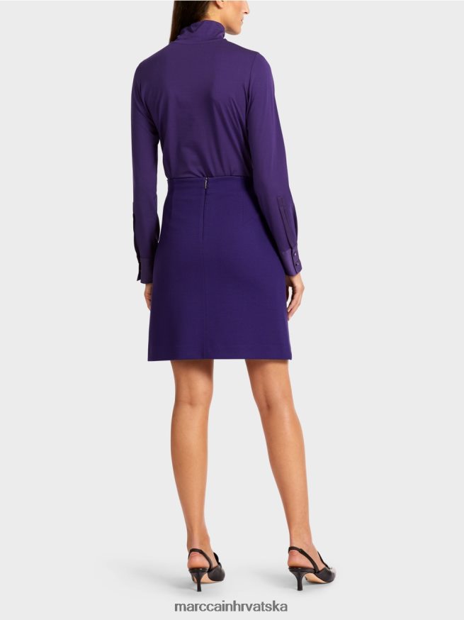 kraljevski ljubičasta Marc Cain suknja uskog kroja s ukrasnim mc lancem odjeća 4D66P4514
