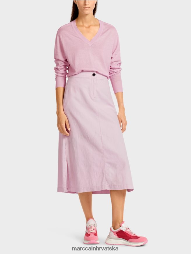 svijetla boja lavande Marc Cain suknja koja se širi odjeća 4D66P4489