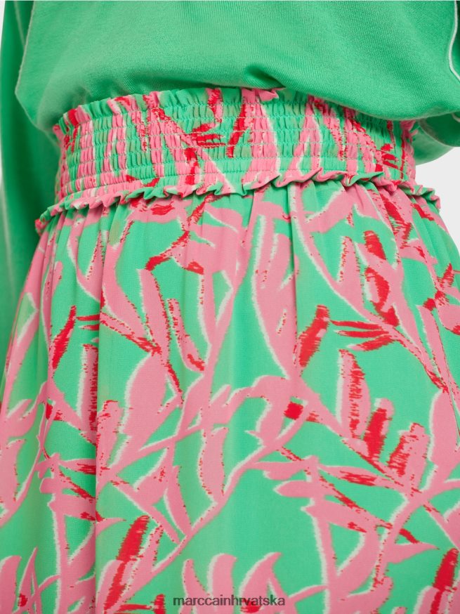 svijetli žad Marc Cain volan suknja s cvjetnim uzorkom odjeća 4D66P4499