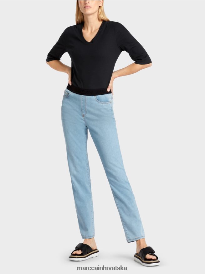 beba plava Marc Cain rastezljive traperice siena na elastiku odjeća 4D66P4801