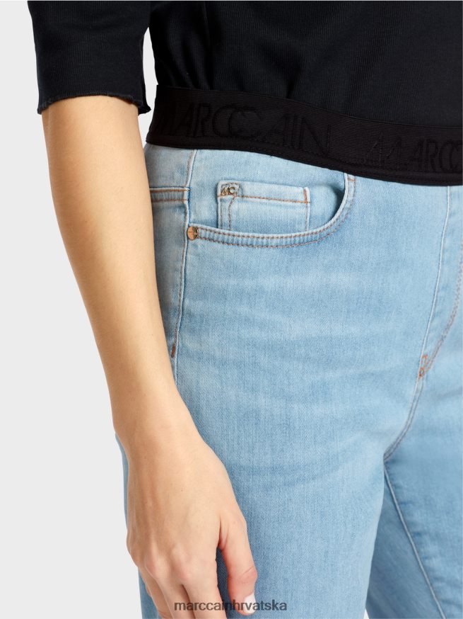 beba plava Marc Cain rastezljive traperice siena na elastiku odjeća 4D66P4801