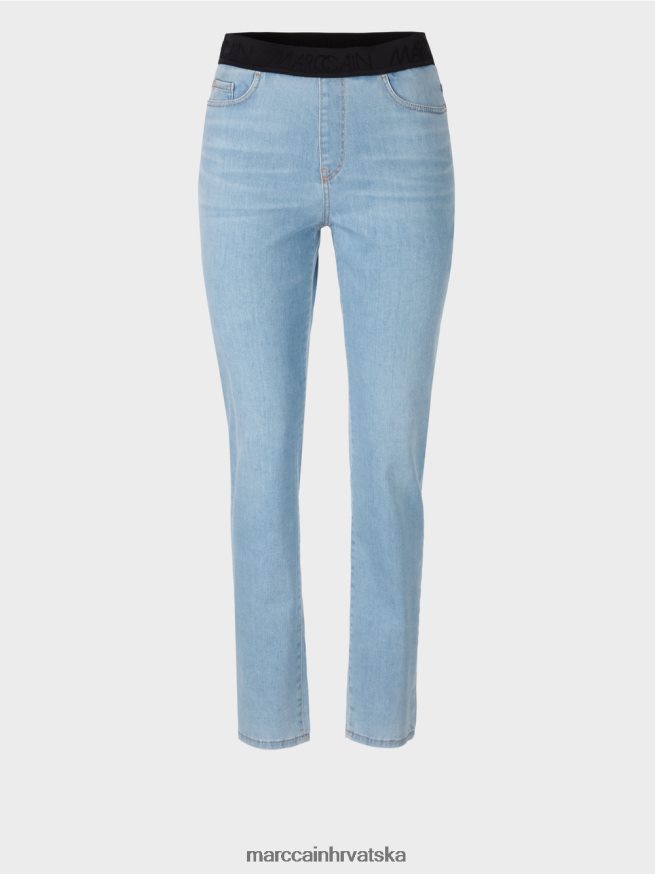 beba plava Marc Cain rastezljive traperice siena na elastiku odjeća 4D66P4801