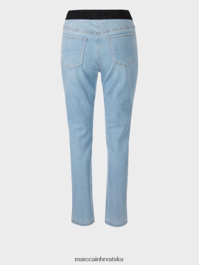 beba plava Marc Cain rastezljive traperice siena na elastiku odjeća 4D66P4801