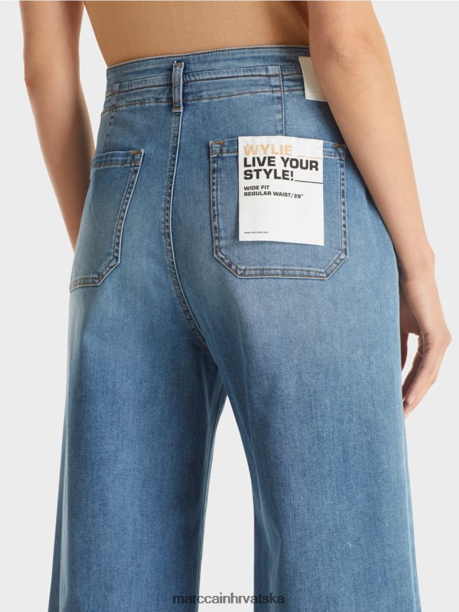 plavi traper Marc Cain wylie traperice s vezom odjeća 4D66P4787