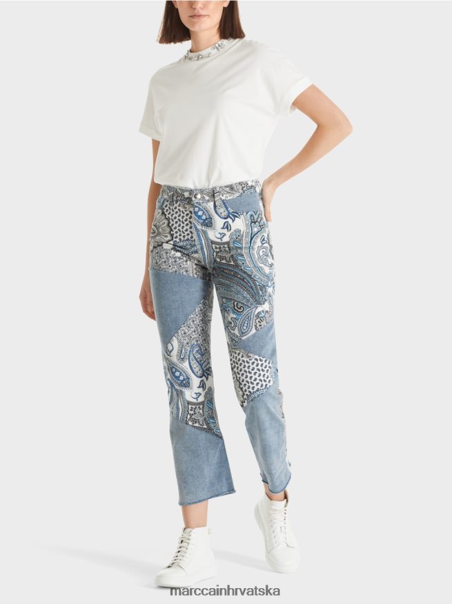 vintage plava Marc Cain fyli "promislimo zajedno" traperice odjeća 4D66P4788