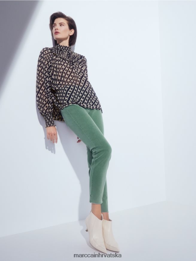 zelena mahovina Marc Cain šarene traperice 