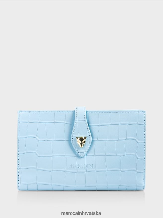 atmosferski plava Marc Cain lažni krok novčanik od goveđe kože oprema 4D66P41739