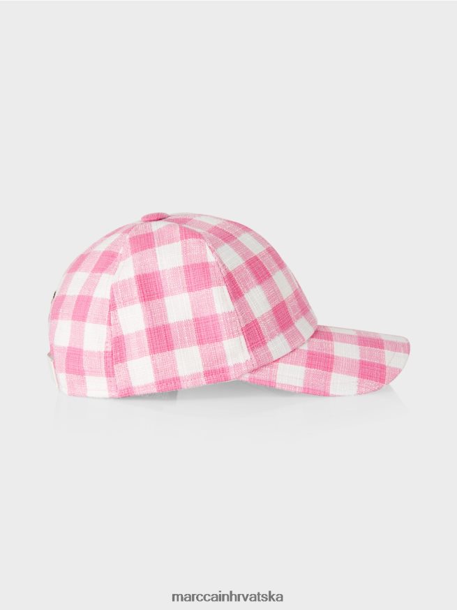 jarko ružičasta Marc Cain kapa s vichy čekovima oprema 4D66P41731