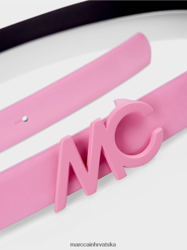 jarko ružičasta Marc Cain dvostruki remen sa šarenim mc logom oprema 4D66P41730