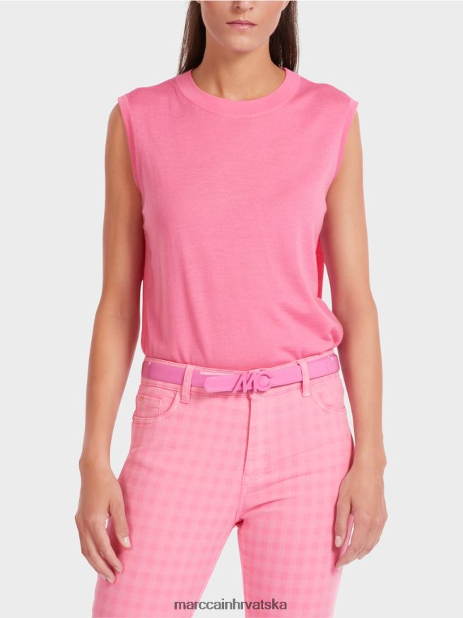 jarko ružičasta Marc Cain dvostruki remen sa šarenim mc logom oprema 4D66P41730