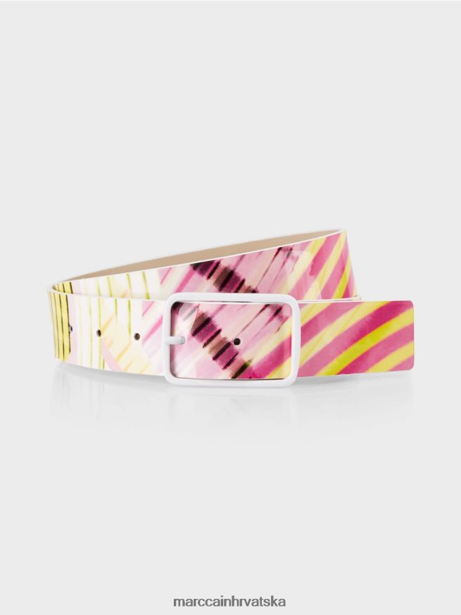 svijetla limetada Marc Cain šareni remen za bokove od nappa kravlje kože oprema 4D66P41717