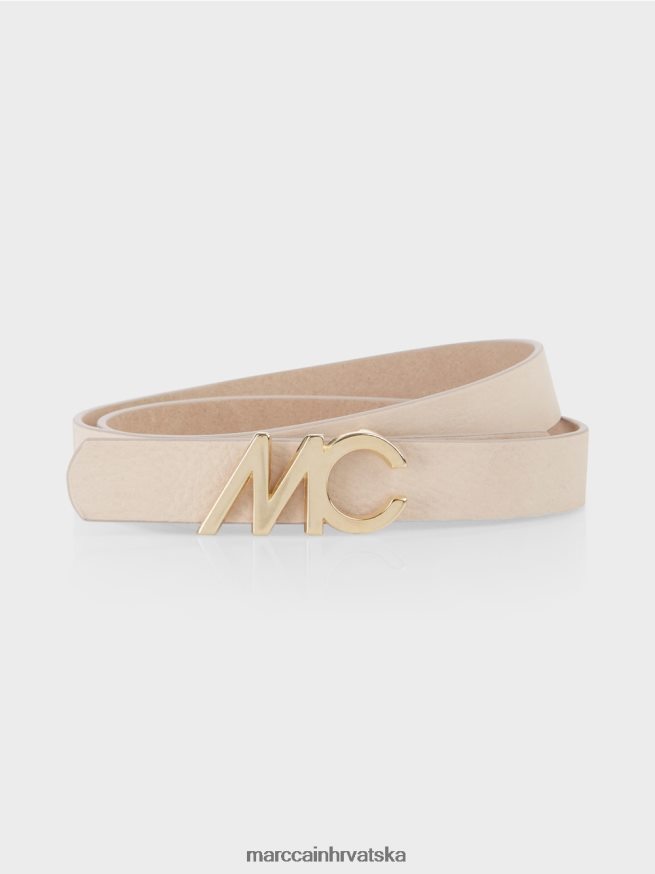 tamna krema Marc Cain remen oko struka s kopčom s logotipom oprema 4D66P41680