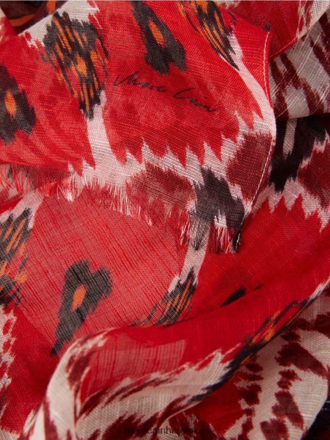 duboka crvena Marc Cain šal u elegantnoj mješavini materijala oprema 4D66P41711