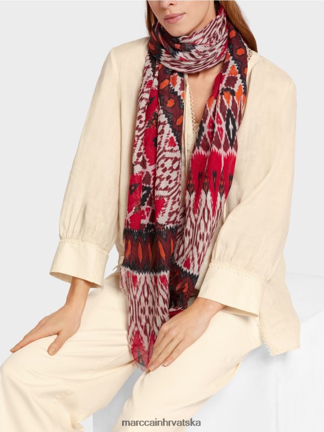 duboka crvena Marc Cain šal u elegantnoj mješavini materijala oprema 4D66P41711