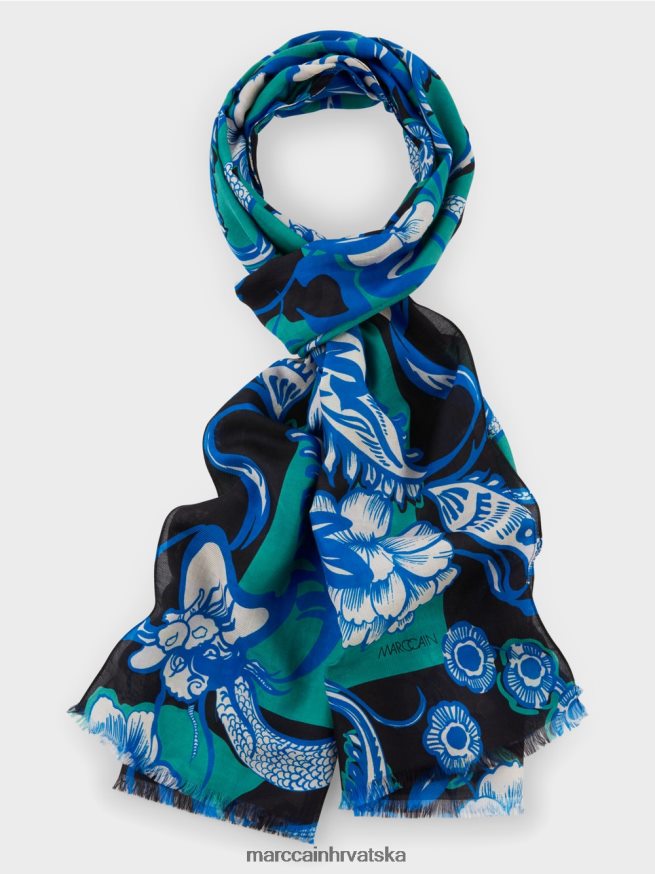 emajl Marc Cain šal s printom tetovaže oprema 4D66P41656