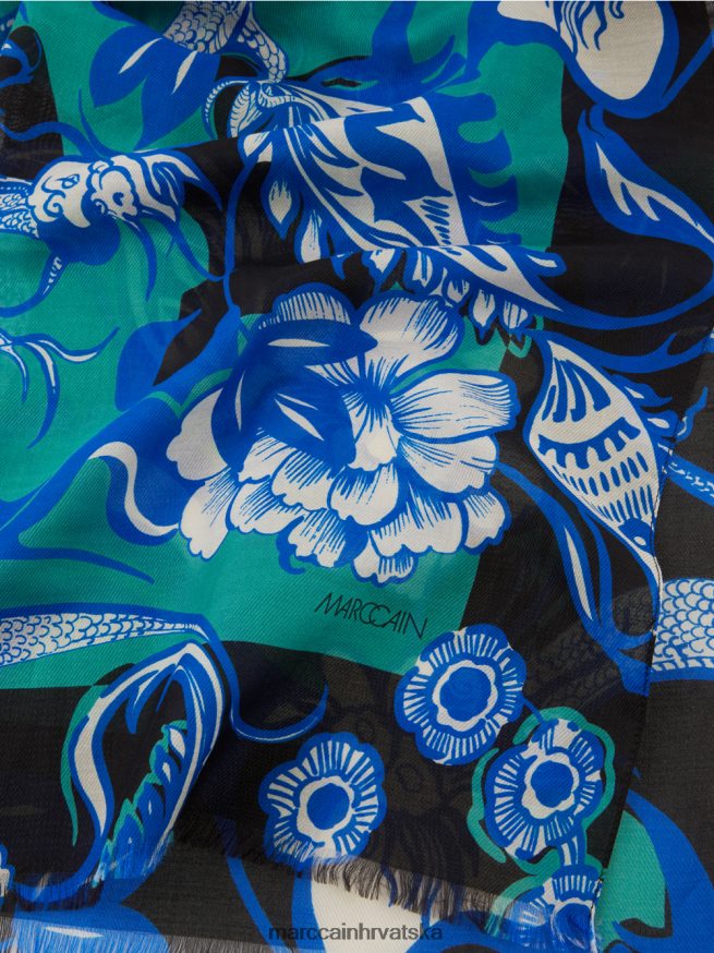 emajl Marc Cain šal s printom tetovaže oprema 4D66P41656