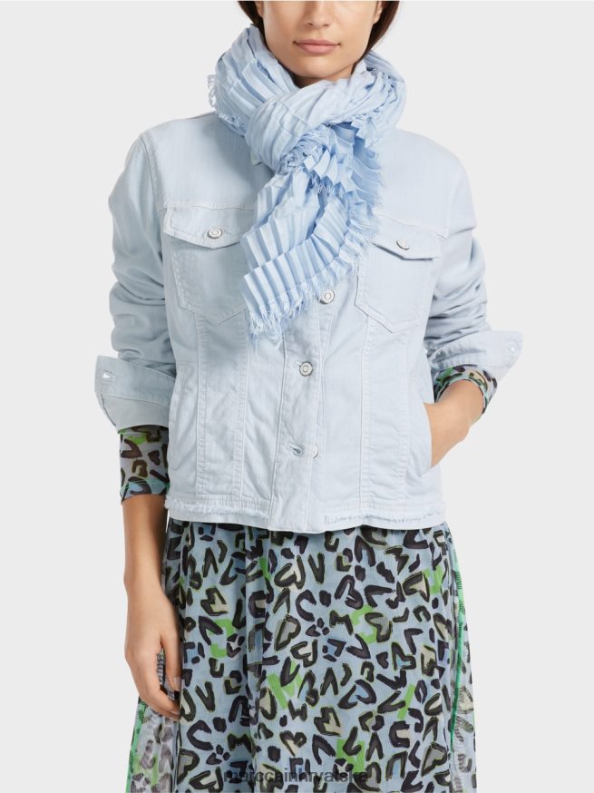 meka puderasto plava Marc Cain šal nabrane strukture oprema 4D66P41691