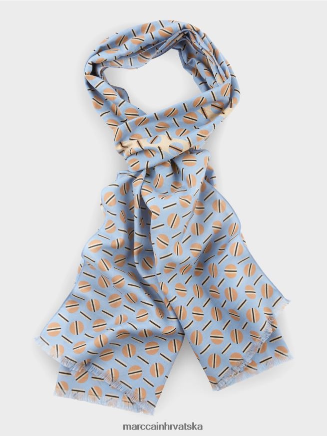 tamno ljetno nebo Marc Cain šal s grafičkim dizajnom oprema 4D66P41679