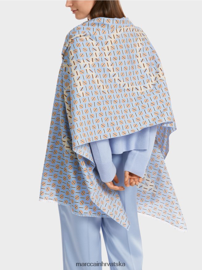 tamno ljetno nebo Marc Cain šal s grafičkim dizajnom oprema 4D66P41679