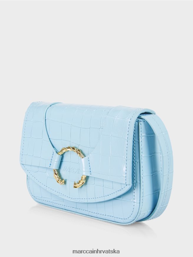 atmosferski plava Marc Cain torba za rame s ukrasnim prstenom oprema 4D66P41536